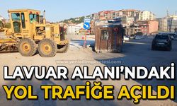 Lavuar Alanı'ndaki yol trafiğe açıldı