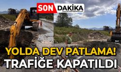 Büyük patlama yol trafiğe kapatıldı