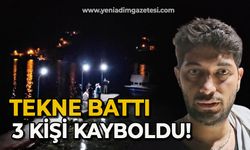 Tekne battı: 3 kişi kayboldu!