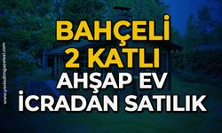 Bahçeli 2 katlı ahşap ev icradan satılık