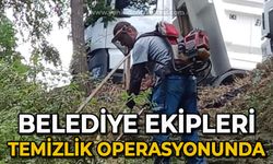 Belediye ekipleri temizlik operasyonunda