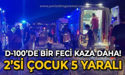 D-100’de bir feci kaza daha : 2’si çocuk 5 kişi yaralandı