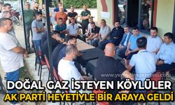 Doğal gaz isteyen köylüler AK Parti heyetiyle bir araya geldi