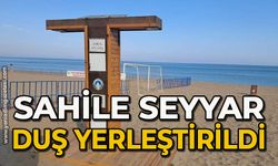 Sahile seyyar duş yerleştirildi