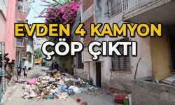 Evden 4 kamyon çöp çıktı