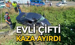 Evli çifti kaza ayırdı