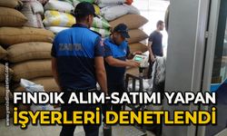 Fındık alım-satımı yapan işyerleri denetlendi