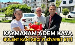 Yeni kaymakam Adem Kaya Bülent Kantarcı’yı ziyaret etti