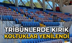 Tribünlerde kırık koltuklar yenilendi