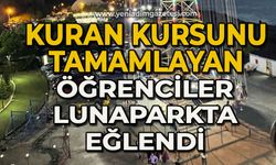 Kuran kursunu başarıyla tamamlayan öğrenciler lunaparkta doyasıya eğlendi