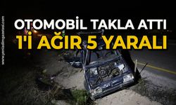 Otomobil takla attı: 1'i ağır 5 yaralı