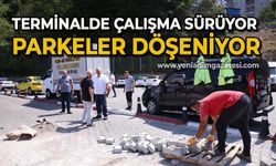 Terminalde çalışma sürüyor: Parkeler döşeniyor