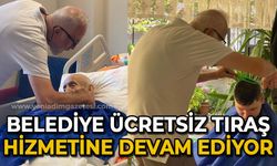 Belediye ücretsiz traş hizmetine devam ediyor