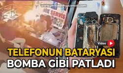 Telefonun bataryası bomba gibi patladı