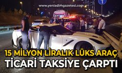 15 milyon liralık lüks araç ticari taksiye çarptı