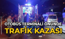 Otobüs terminali önünde trafik kazası: Yaralılar var