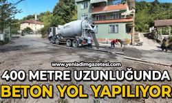 400 metre uzunluğunda beton yol yapılıyor