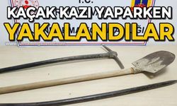 Kaçak kazı yaparken suçüstü yakalandılar