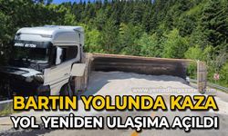 Bartın yolunda kaza: Yol yeniden ulaşıma açıldı