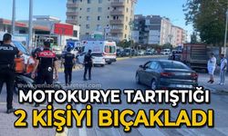 Motokurye tartıştığı 2 kişiyi bıçakladı