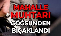 Mahalle muhtarı göğsünden bıçaklandı!