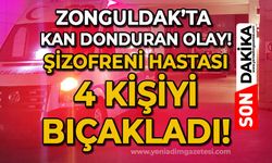 Zonguldak'ta kan donduran olay: Şizofreni hastası 4 kişiyi bıçakladı!