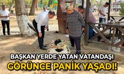 Başkan yerde yatan vatandaşı görünce panik yaşadı