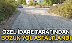 Özel İdare tarafından bozuk yol asfaltlandı