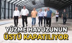 Yüzme havuzunun üstü kapatılıyor