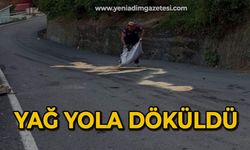 Yağ yola döküldü