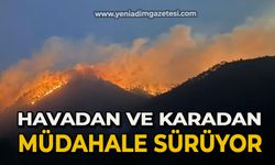 Yangına havadan ve karadan müdahale sürüyor