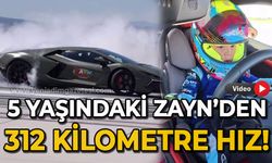 5 yaşındaki Zayn yine şaşırtmadı: Spor arabayla 312 kilometre hız