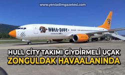 Hull City Takımı giydirmeli uçak Zonguldak Havaalanında