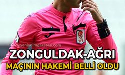 Zonguldakspor - Ağrı maçının hakemi belli oldu