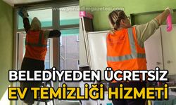 Belediyeden evlere ücretsiz temizlik hizmeti