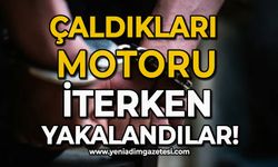 Çaldıkları motosikleti iterken yakalandılar