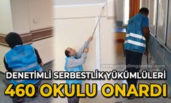 Denetimli serbestlik yükümlüleri 460 okulu onardı