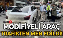 Zonguldak'ta modifiyeli araç hem para cezası yedi hem de trafikten men edildi!