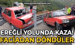 Ereğli yolunda kaza: Faciadan dönüldü!