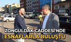 Zonguldak Caddesi'nde esnaflarla buluştu