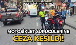 Polis ekiplerinden 7 motosiklet sürücüsüne 17 bin 960 lira ceza