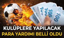 Kulüplere yapılacak para yardımı belli oldu