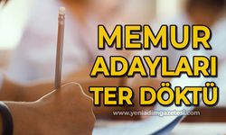 Memur adayları ter döktü