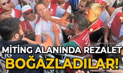 Miting alanında rezalet: Vatandaşı boğazladılar!