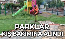 Parklar kış bakımına alındı