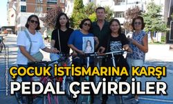 Çocuk ve kadın istismarına karşı pedal çevirdiler