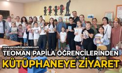 Teoman Papila Ortaokulu öğrencilerinden kütüphaneye ziyaret