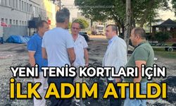 İlçeye yenilik: Tenis kortları için ilk adım atıldı