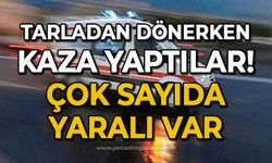 Tarladan dönerken kaza yaptılar: Çok sayıda yaralı var