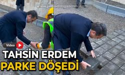 Tahsin Erdem parke döşedi